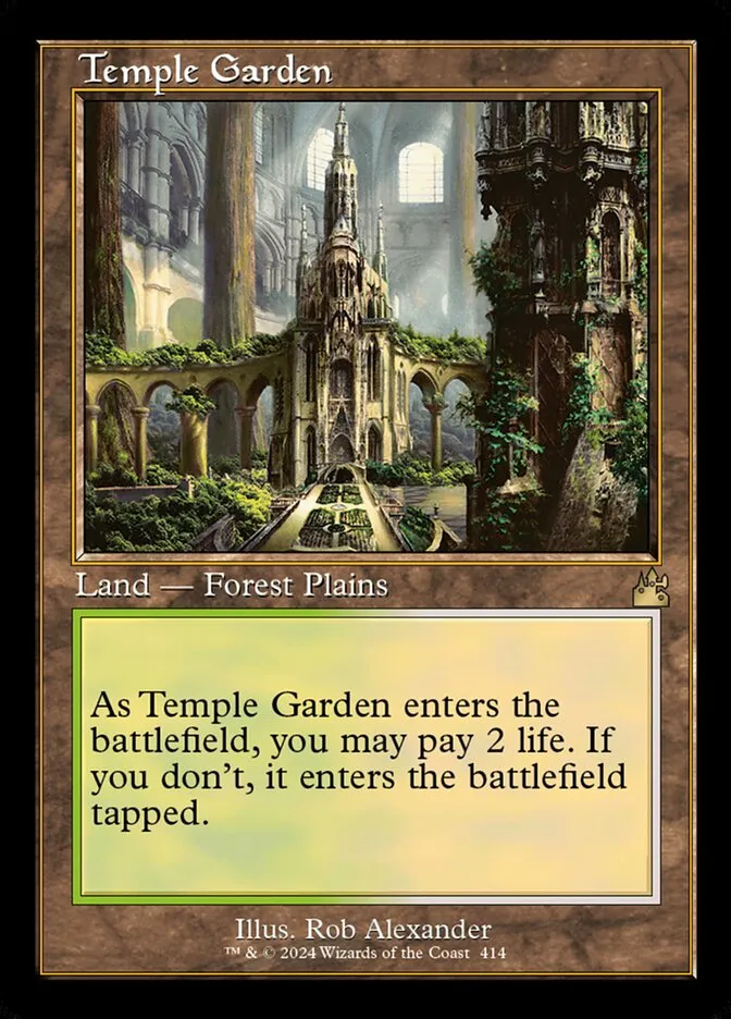 2024 Ravnica Remastered Temple Garden [Serialized] rare #414 rare card image
