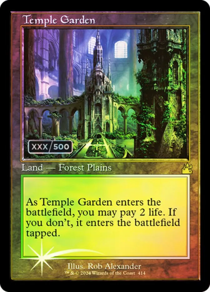 2024 Ravnica Remastered Temple Garden #414z rare card image