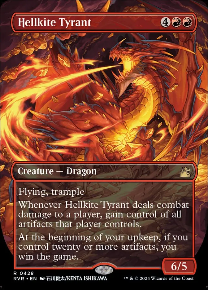 2024 Ravnica Remastered Hellkite Tyrant rare #428 rare card image
