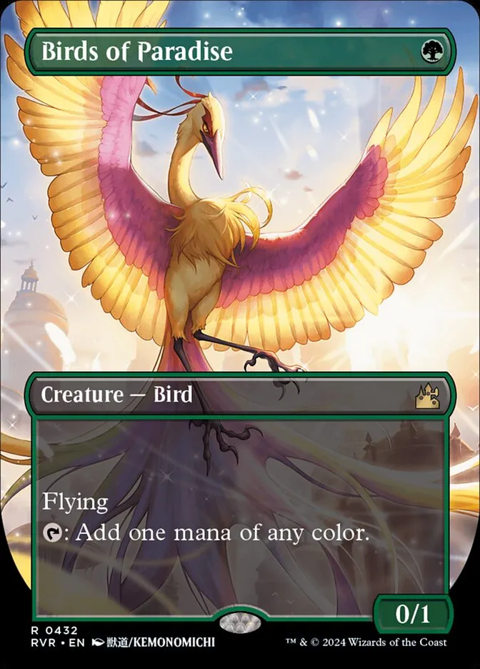 2024 Ravnica Remastered Birds of Paradise rare #432 rare card image