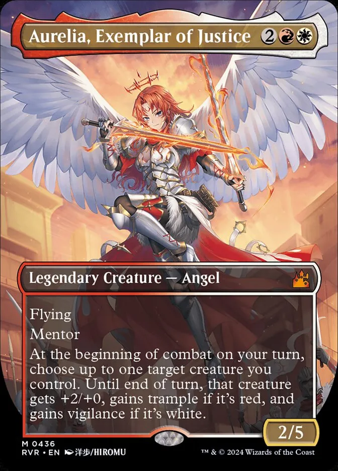 2024 Ravnica Remastered Aurelia, Exemplar of Justice mythic #436 mythic card image