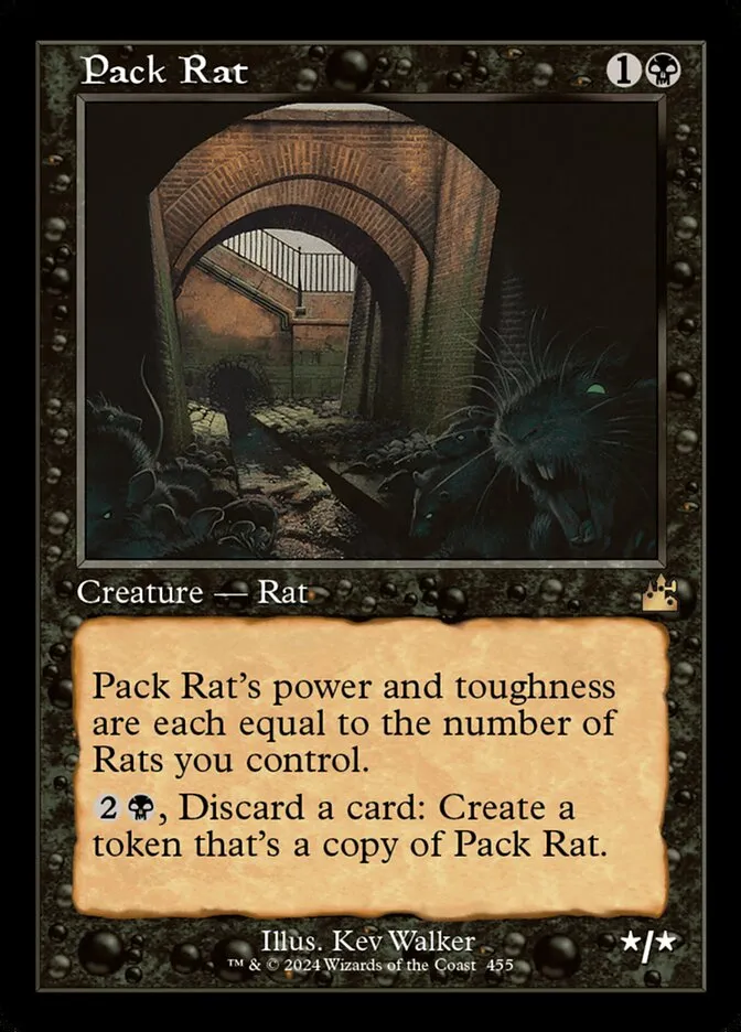 2024 Ravnica Remastered Pack Rat #455 rare card image