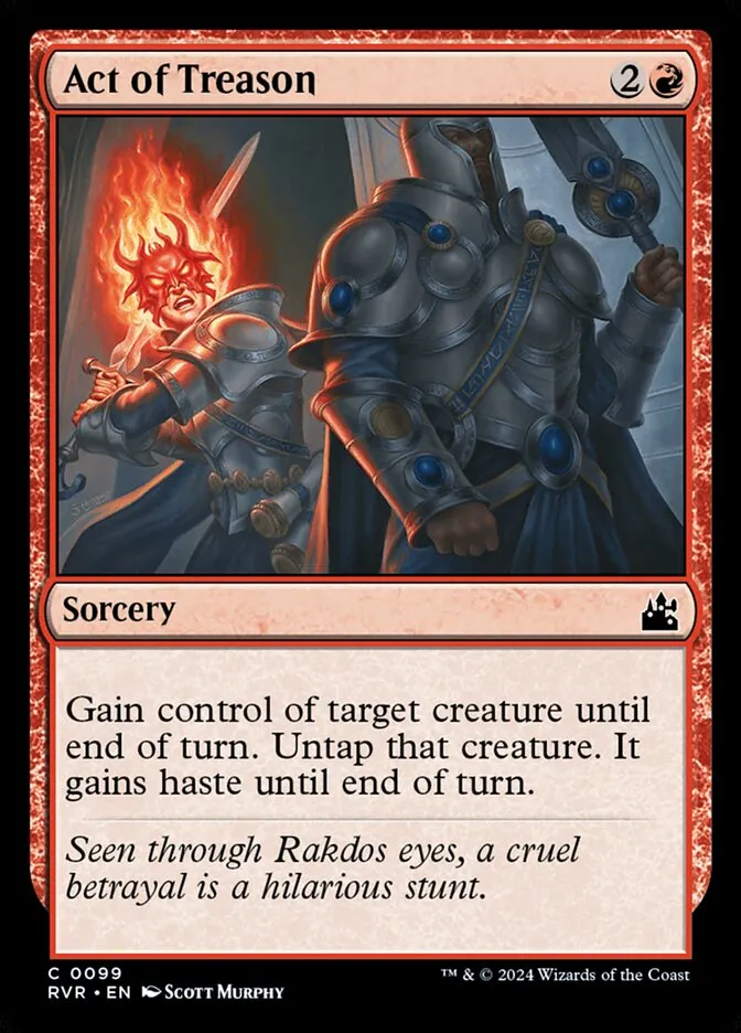 2024 Ravnica Remastered Act of Treason #99 common card image