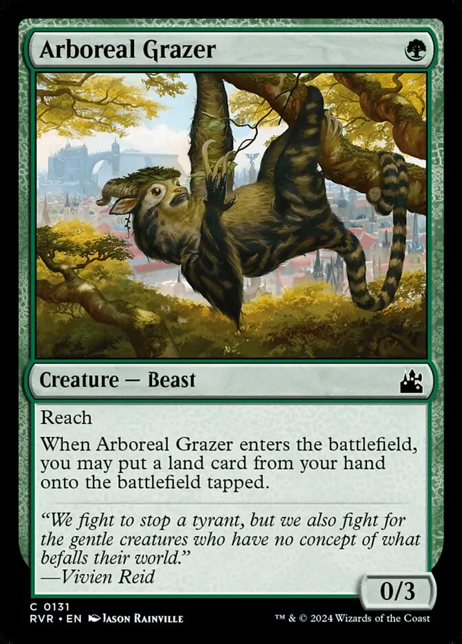 2024 Ravnica Remastered Arboreal Grazer #131 common card image