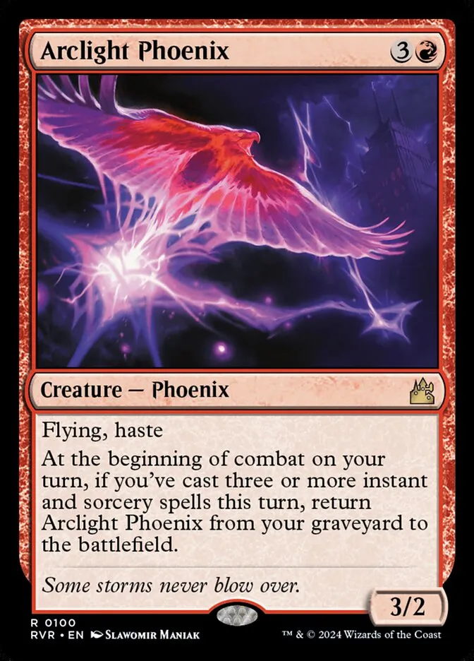 2024 Ravnica Remastered Arclight Phoenix rare #100 rare card image