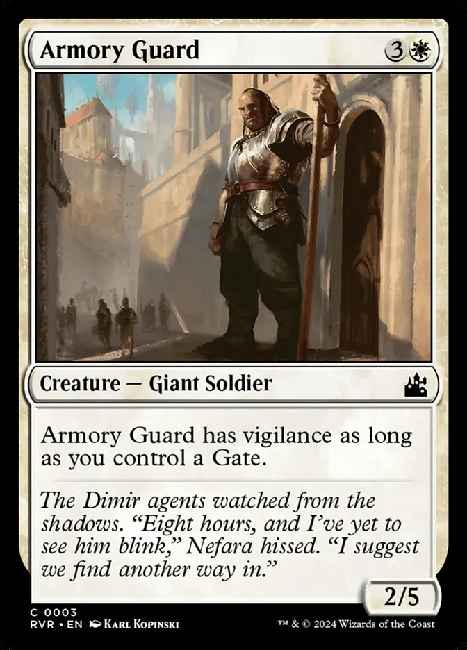 2024 Ravnica Remastered Armory Guard common #3 common card image