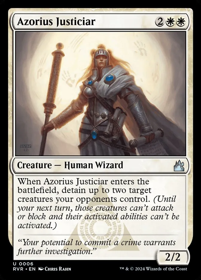 2024 Ravnica Remastered Azorius Justiciar uncommon #6 uncommon card image