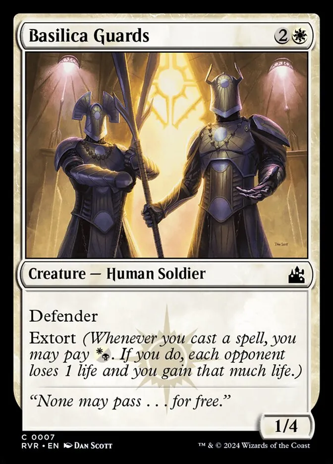 2024 Ravnica Remastered Basilica Guards common #7 common card image