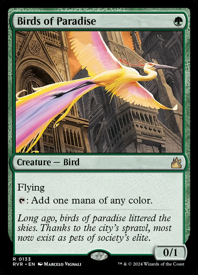 2024 Ravnica Remastered Birds of Paradise #133 rare card image