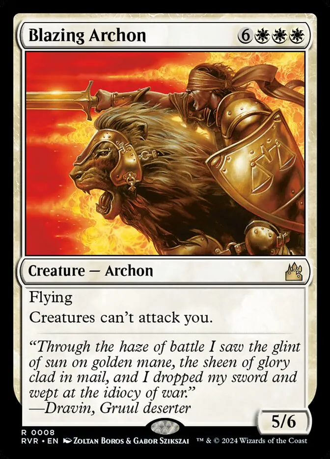 2024 Ravnica Remastered Blazing Archon rare #8 rare card image