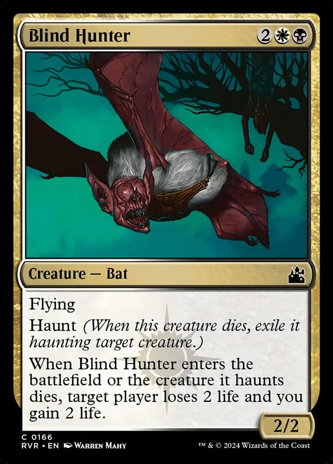 2024 Ravnica Remastered Blind Hunter #166 common card image