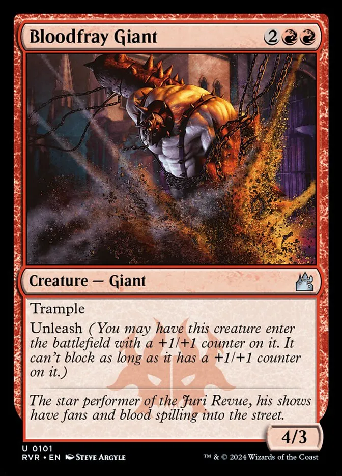 2024 Ravnica Remastered Bloodfray Giant uncommon #101 uncommon card image