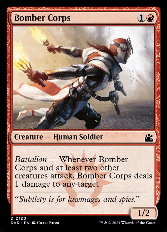 2024 Ravnica Remastered Bomber Corps #102 common card image
