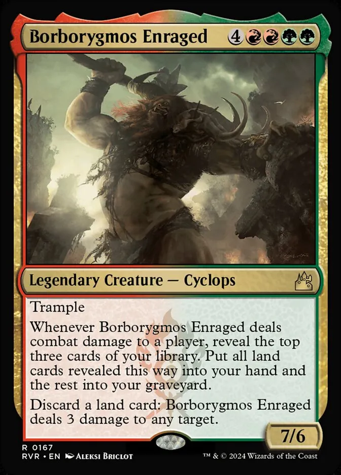 2024 Ravnica Remastered Borborygmos Enraged #167 rare card image