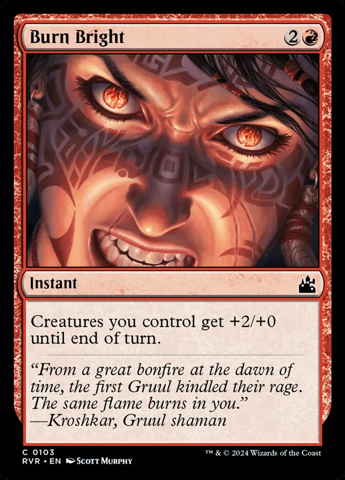 2024 Ravnica Remastered Burn Bright #103 common card image