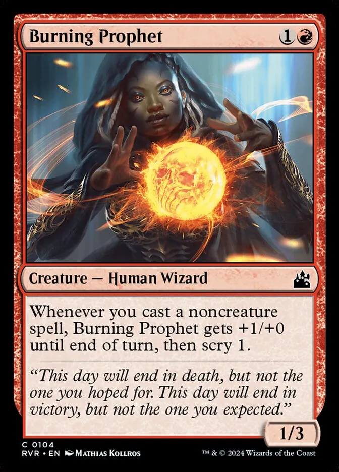 2024 Ravnica Remastered Burning Prophet #104 common card image