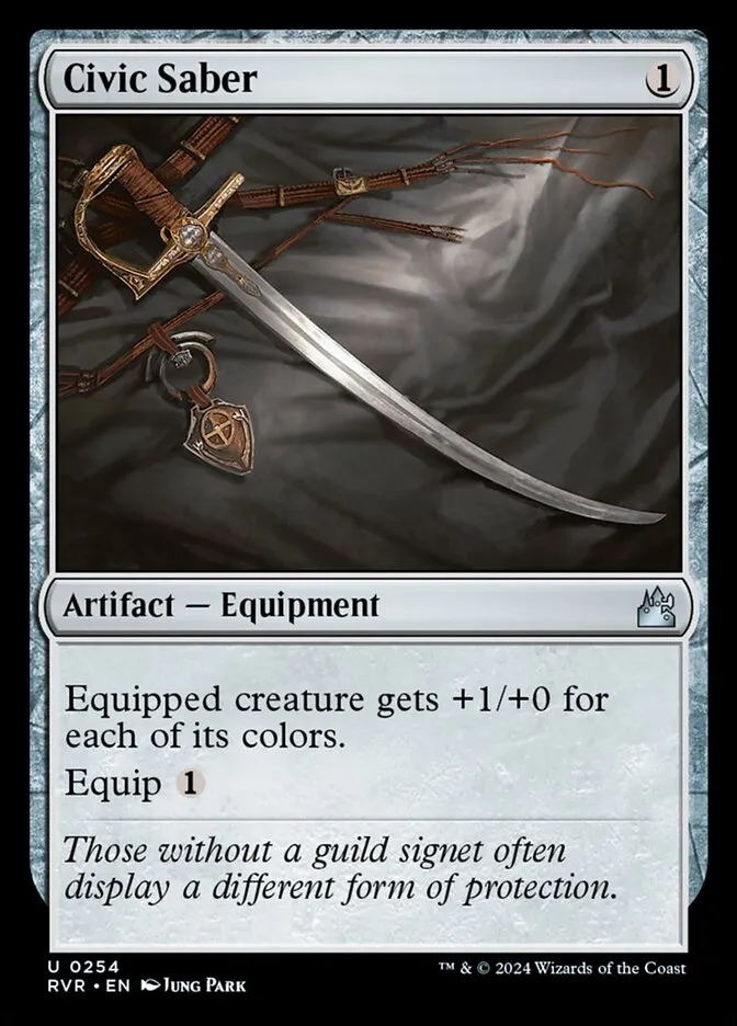 2024 Ravnica Remastered Civic Saber #254 uncommon card image