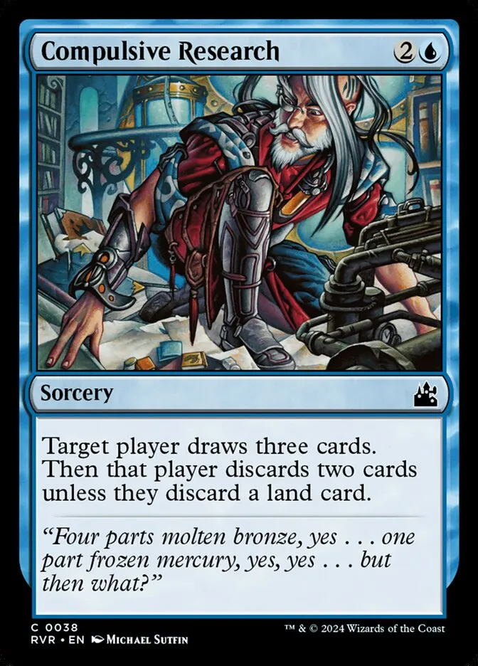 2024 Ravnica Remastered Compulsive Research common #38 common card image