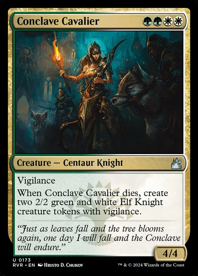 2024 Ravnica Remastered Conclave Cavalier #173 uncommon card image