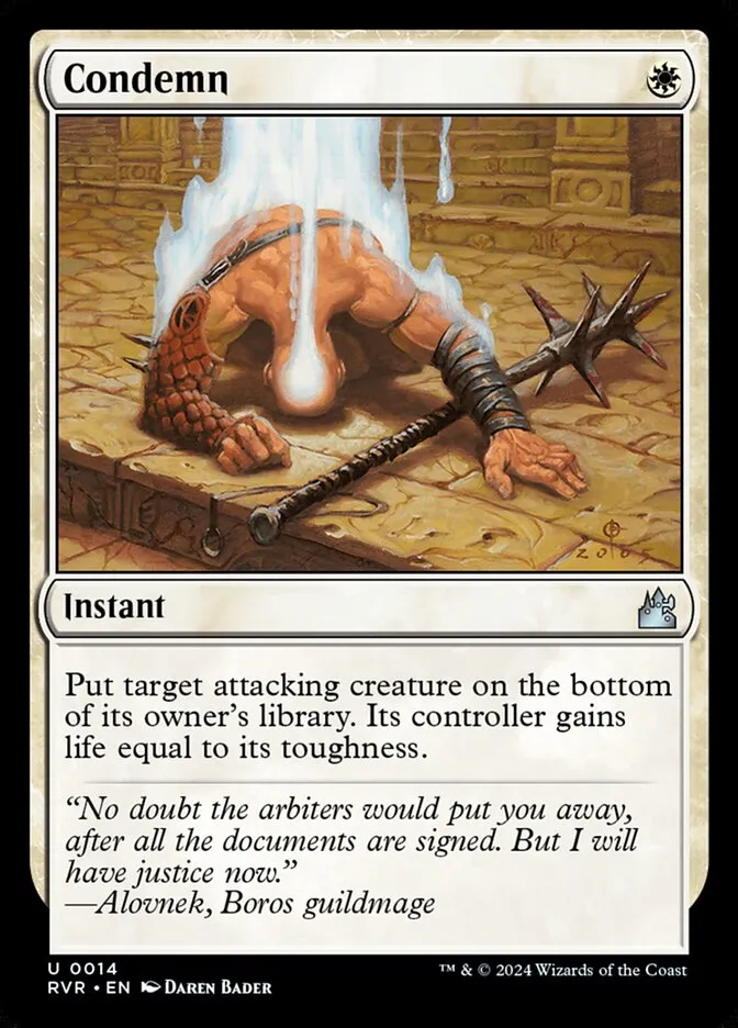 2024 Ravnica Remastered Condemn uncommon #14 uncommon card image
