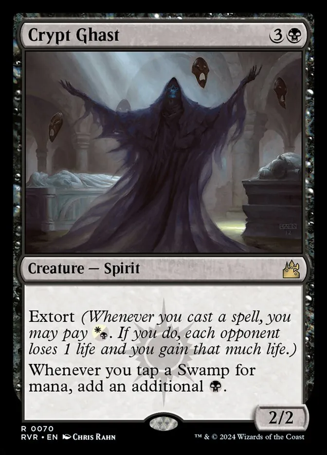 2024 Ravnica Remastered Crypt Ghast rare #70 rare card image