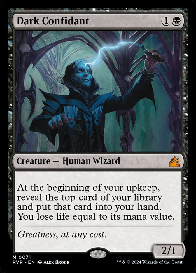 2024 Ravnica Remastered Dark Confidant mythic #71 mythic card image