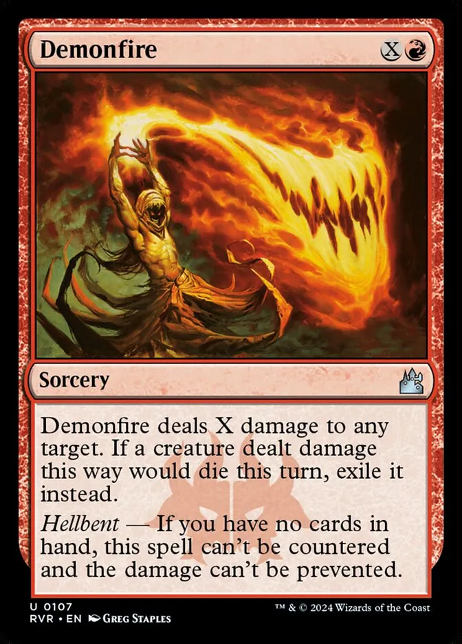 2024 Ravnica Remastered Demonfire #107 uncommon card image