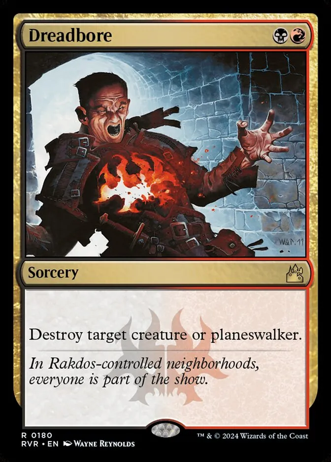 2024 Ravnica Remastered Dreadbore #180 rare card image