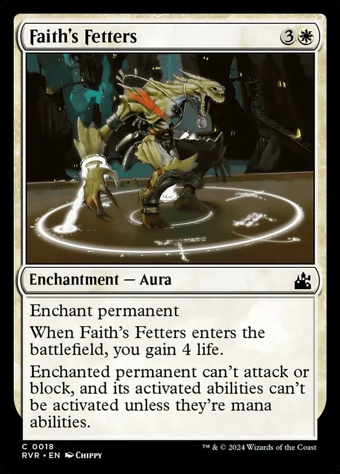 2024 Ravnica Remastered Faith's Fetters common #18 common card image