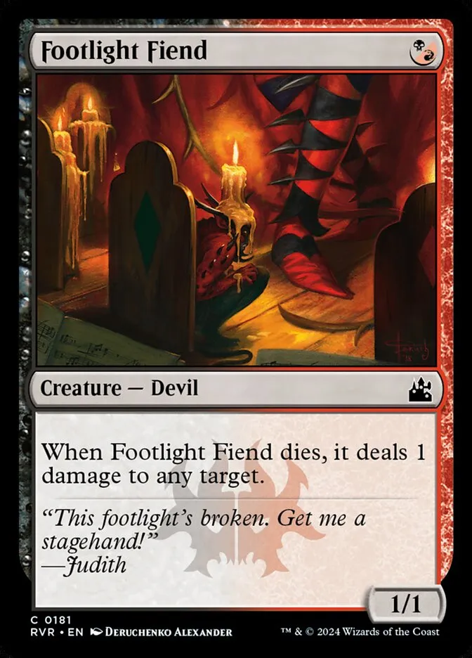 2024 Ravnica Remastered Footlight Fiend #181 common card image