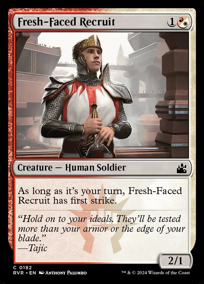 2024 Ravnica Remastered Fresh-Faced Recruit #182 common card image