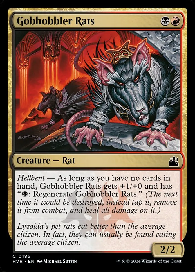 2024 Ravnica Remastered Gobhobbler Rats #185 common card image