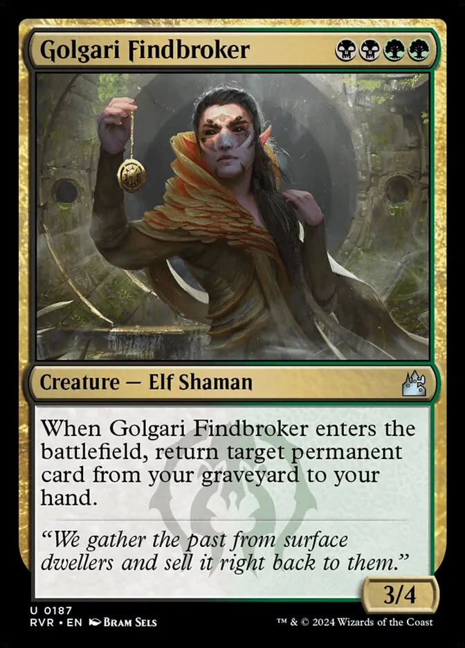 2024 Ravnica Remastered Golgari Findbroker #187 uncommon card image