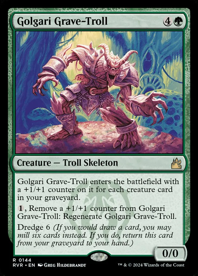 2024 Ravnica Remastered Golgari Grave-Troll #144 rare card image