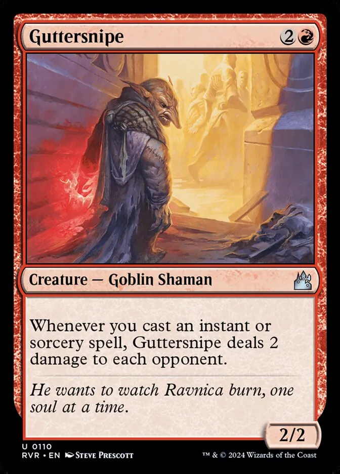 2024 Ravnica Remastered Guttersnipe #110 uncommon card image