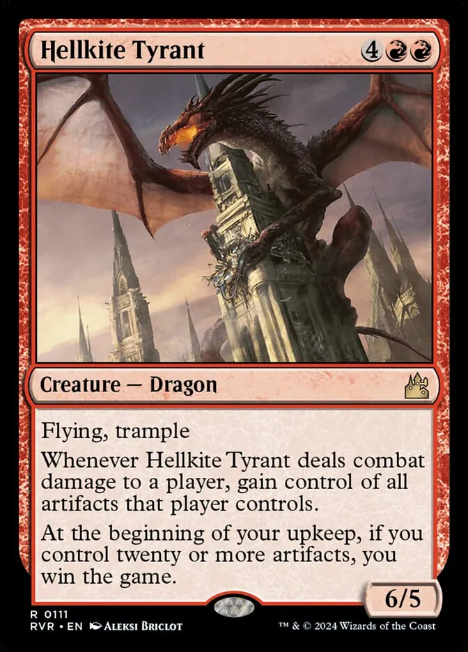 2024 Ravnica Remastered Hellkite Tyrant #111 rare card image