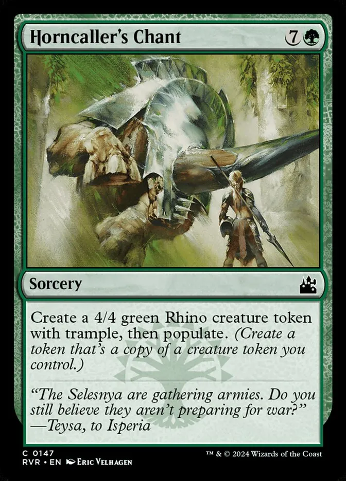 2024 Ravnica Remastered Horncaller's Chant #147 common card image