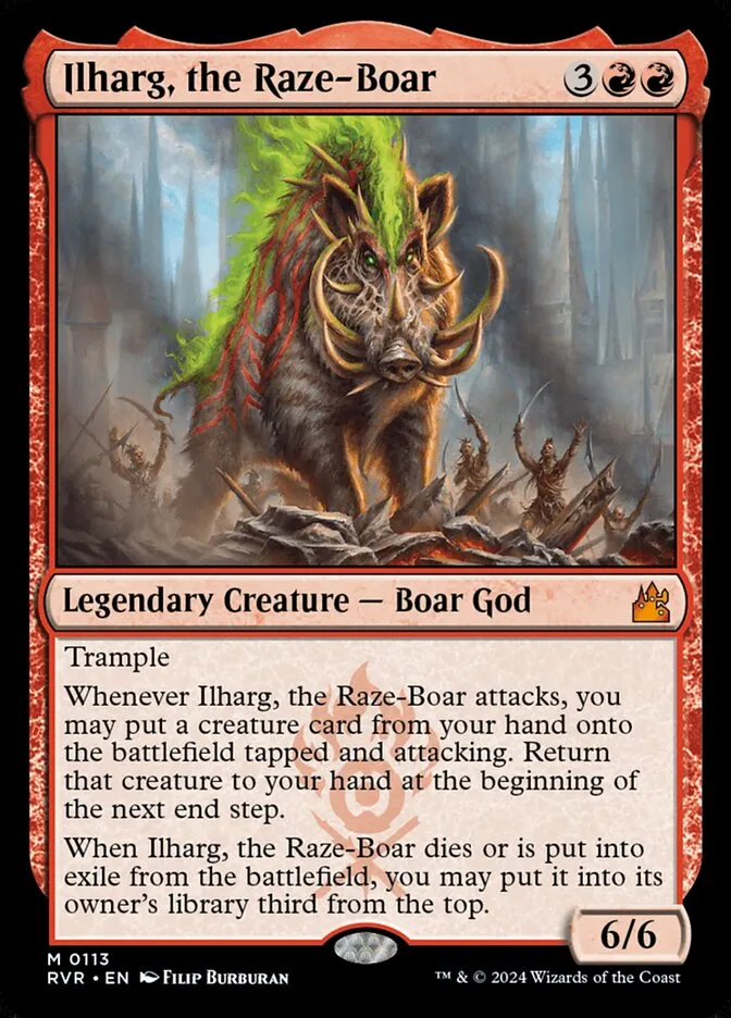 2024 Ravnica Remastered Ilharg, the Raze-Boar mythic #113 mythic card image