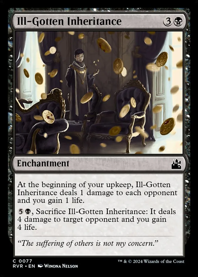 2024 Ravnica Remastered Ill-Gotten Inheritance common #77 common card image