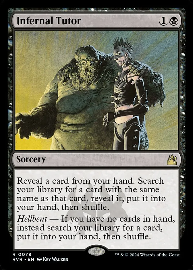2024 Ravnica Remastered Infernal Tutor rare #78 rare card image