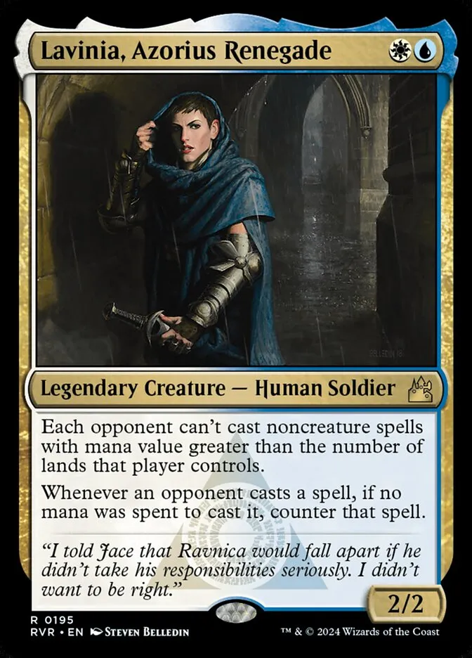 2024 Ravnica Remastered Lavinia, Azorius Renegade #195 rare card image