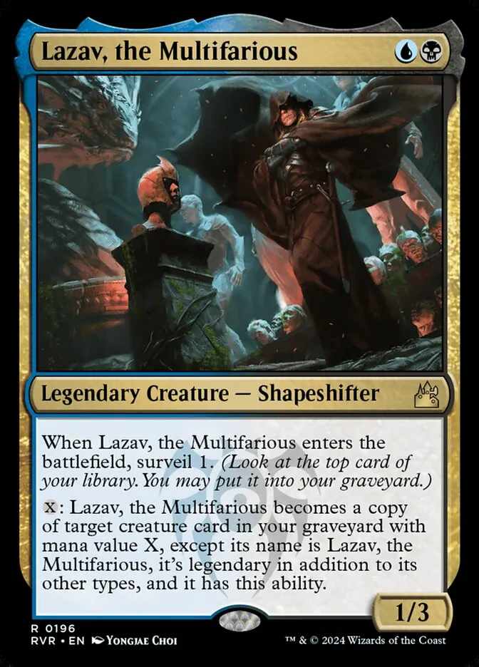 2024 Ravnica Remastered Lazav, the Multifarious #196 rare card image