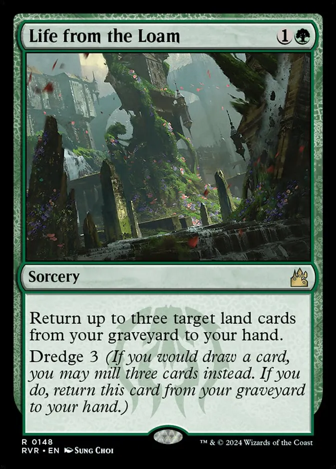 2024 Ravnica Remastered Life from the Loam #148 rare card image