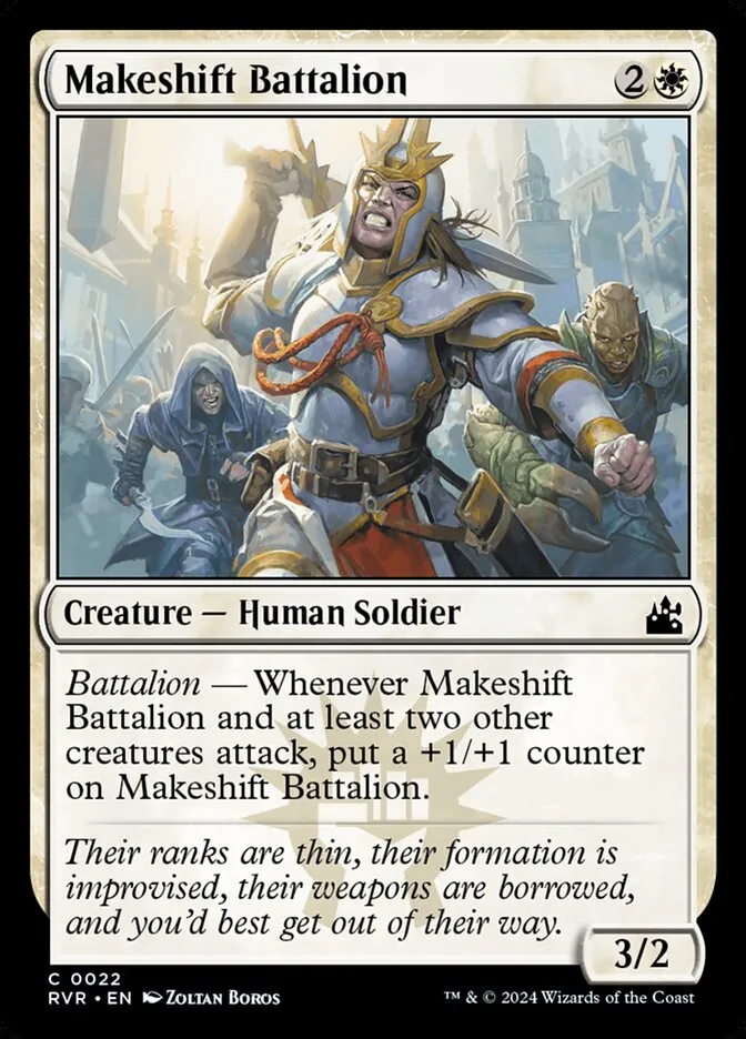 2024 Ravnica Remastered Makeshift Battalion common #22 common card image