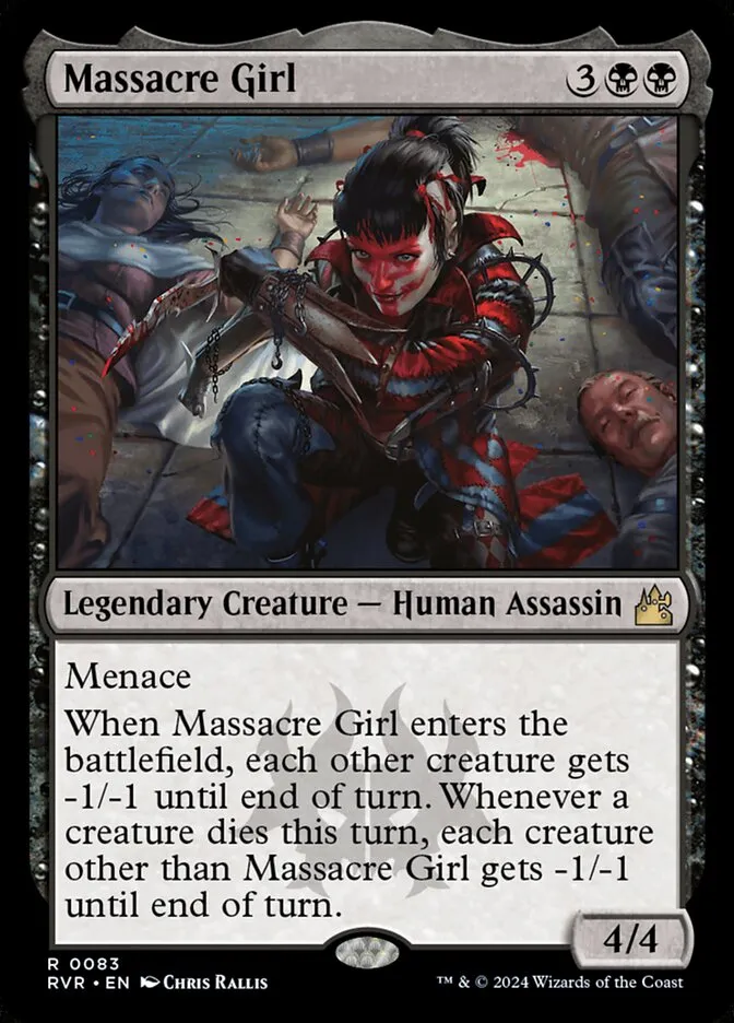 2024 Ravnica Remastered Massacre Girl #83 rare card image