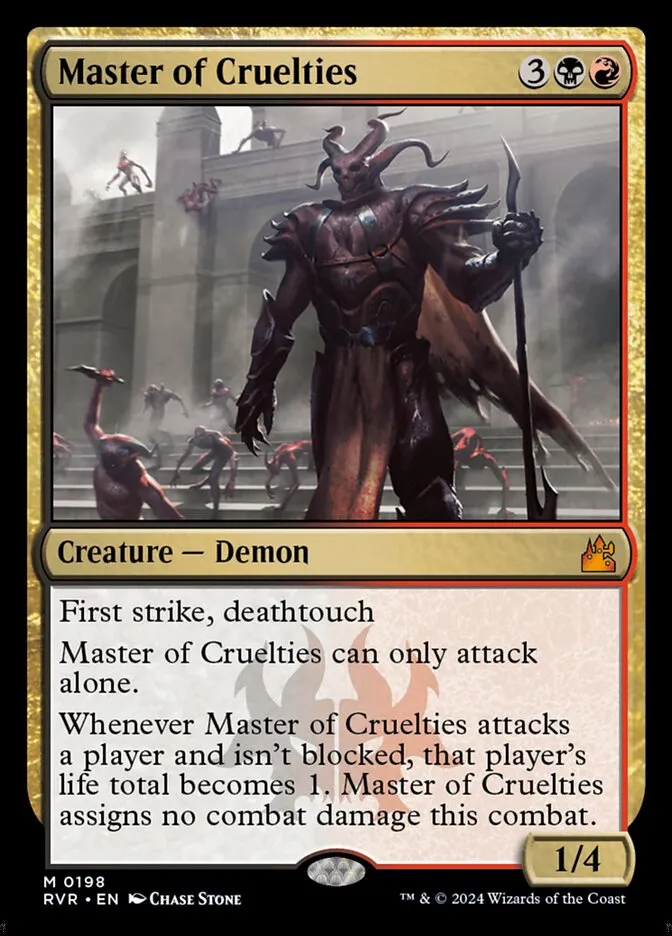 2024 Ravnica Remastered Master of Cruelties mythic #198 mythic card image