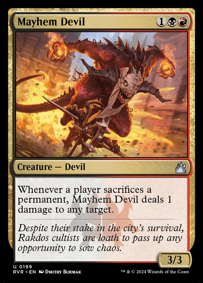 2024 Ravnica Remastered Mayhem Devil uncommon #199 uncommon card image