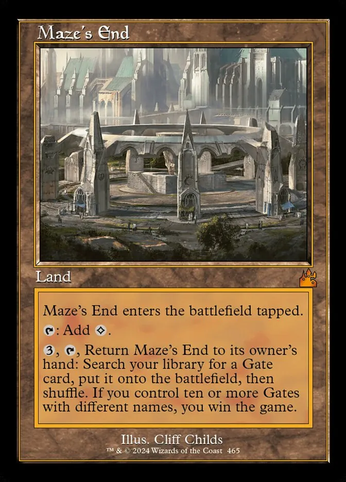 2024 Ravnica Remastered Maze's End #465 mythic card image