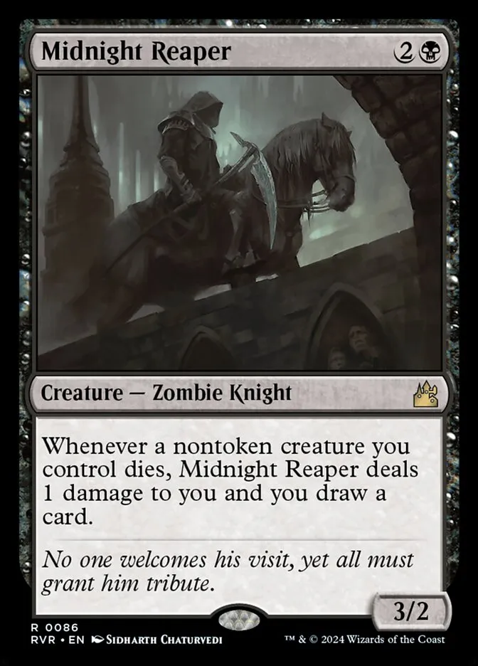 2024 Ravnica Remastered Midnight Reaper #86 rare card image