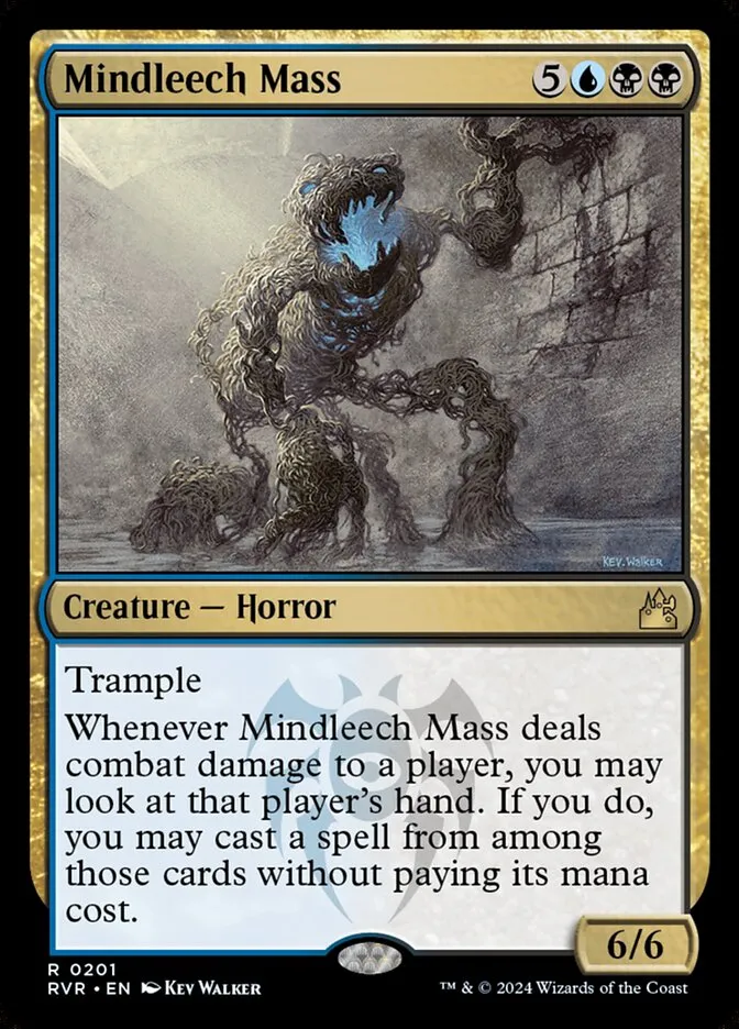 2024 Ravnica Remastered Mindleech Mass #201 rare card image